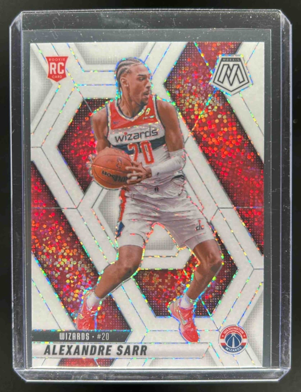 2024-25 Mosaic Alexandre Sarr RC White Sparkle SP #216 Wizards