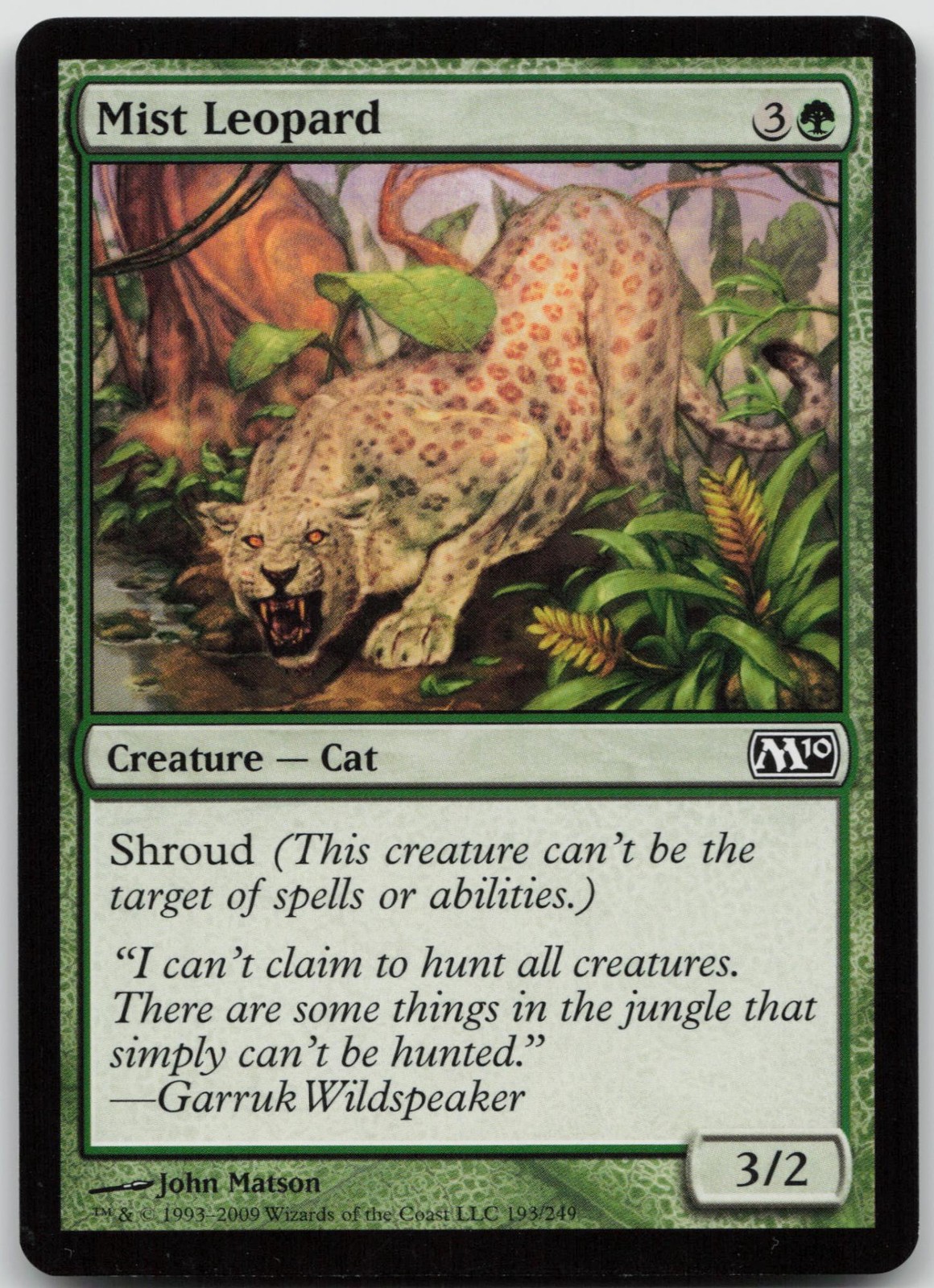 LP Mist Leopard 193 Common Magic 2010 (M10) Magic: The Gathering 2009