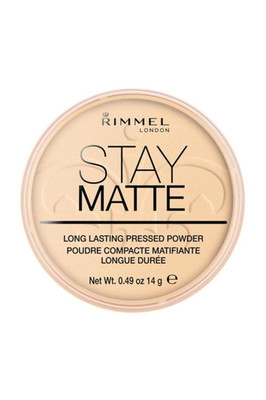 Rimmel London Stay Matte - 001 Transparent - Pressed Powder, Lightweight, High C