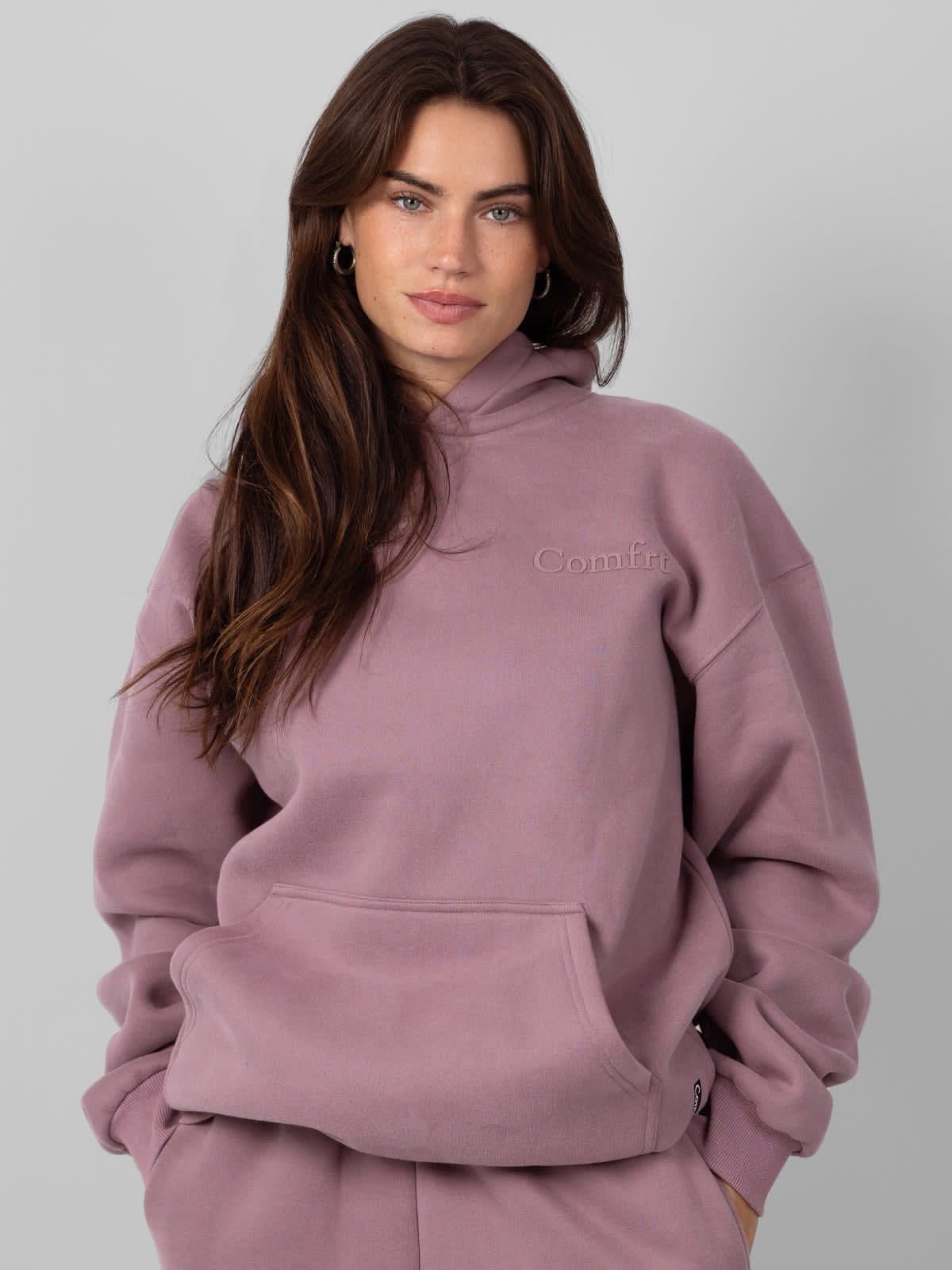 COMFRT Minimalist Hoodie in Orchid - Size Large