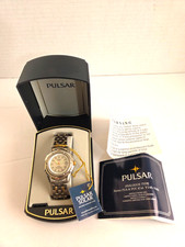 Pulsar Solar Titanium Mens Two-Tone Watch - N...