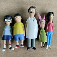 5pcs BOB’S BURGER Collectible Figures Bob Linda Tina Gene Louise BIN