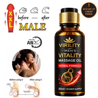 Men Vitality Massage Oil 50ml - Natural Stamina & Intimate Performance Support