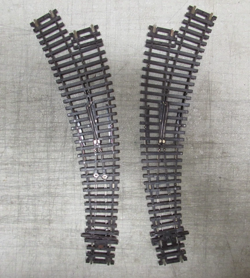1 PAIR PECO NICKLE/SILVER CURVED SWITCH TURNOUTS HO SCALE (LOT 325) - Image 2 of 2