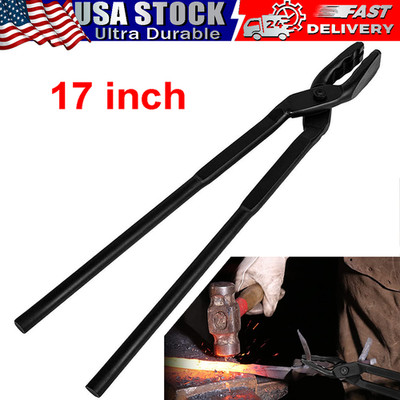 Upgraded Tongs Wolf Jaw or Beginner & Seasoned blacksmiths 17 in (430 mm)