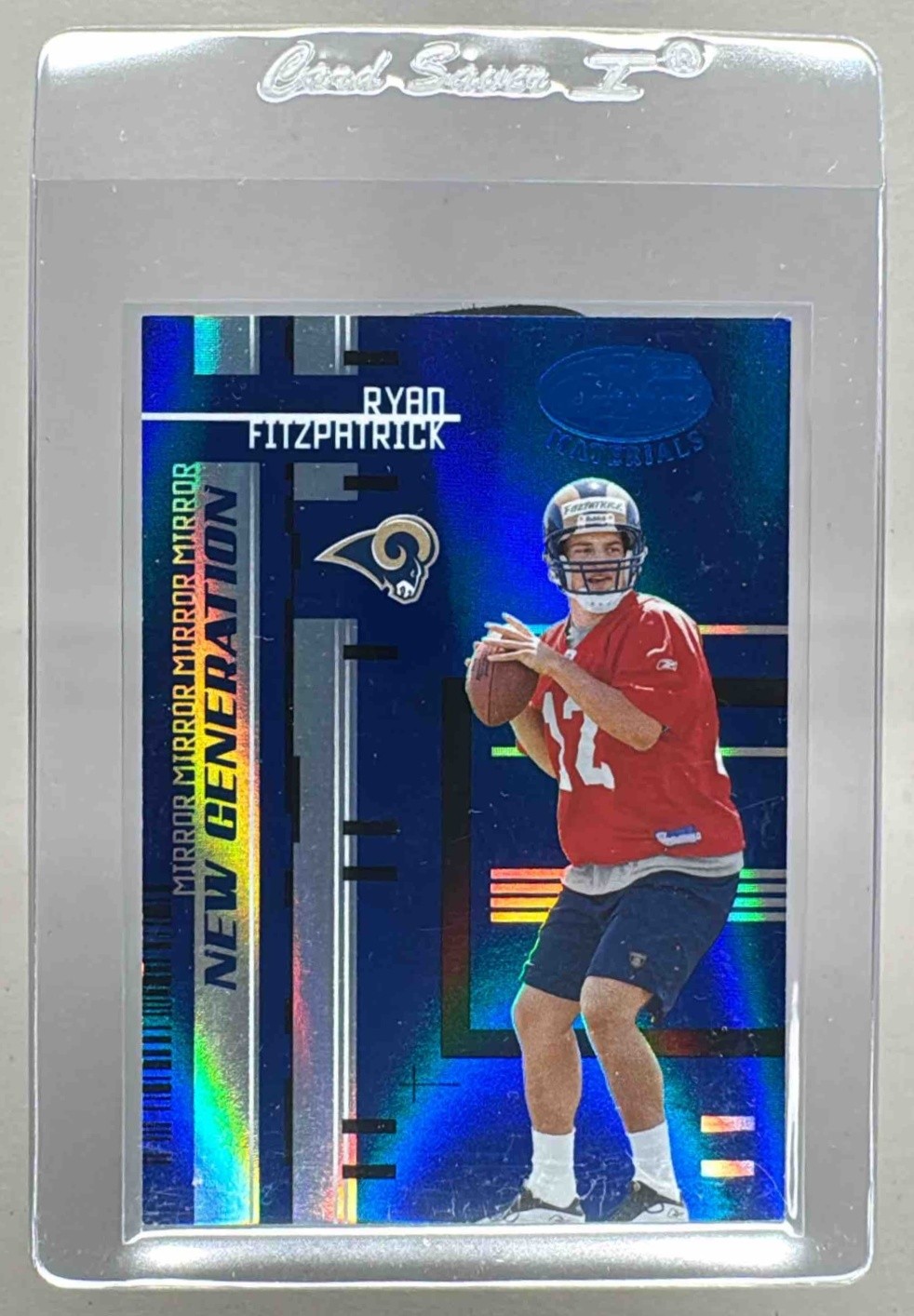 Ryan Fitzpatrick Leaf Certified Materials #195 Mirror Blue