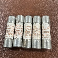 5x Fuses Gould Shawmut OTM20 One Time Fuse 20A 250VAC