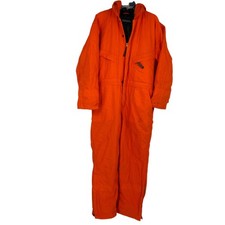 Dakota Insulated Coveralls Hood Outerwear L Orange Full Zip Utilitarian Hunting