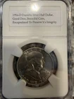 1954-D 50C Franklin Half Dollar GEM, Hi Grade, Bright Shiny Luster, Encapsulated