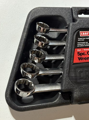 Craftsman 5-Piece 12-Point SAE Combination Wrench Set 1” to 1-5/16” 946939 USA - Picture 3 of 14