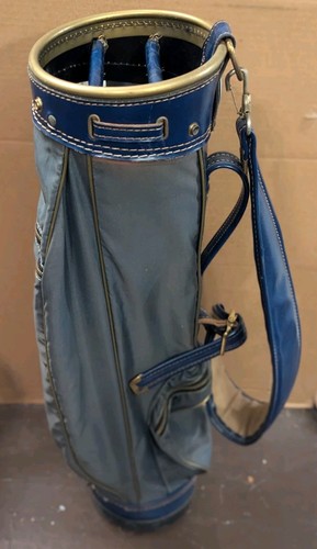 Vintage Hot Z Golf Cart Carry Bag 14-Way Slotted Divider Blue Gray - Picture 3 of 6