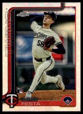 2025 Topps Chrome Logofractor David Festa Rookie Minnesota Twins #156