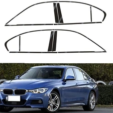Glossy Black Chrome Delete Window sticker Trims For BMW 3 Series F30 2013-2019