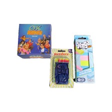 OK Boomer Trivia, Jenga, Puzzlerz Mini: Viaje Divertido Juego Familiar Noche Mini Paquete