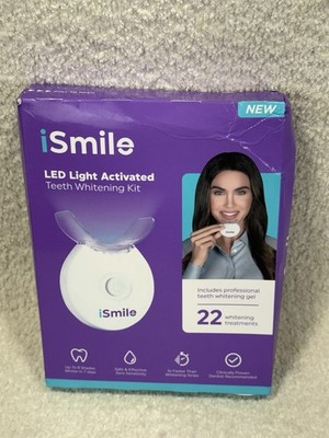 iSmile Teeth Whitening Kit - LED Light, 35 Carbamide Peroxide, 22 Treatments