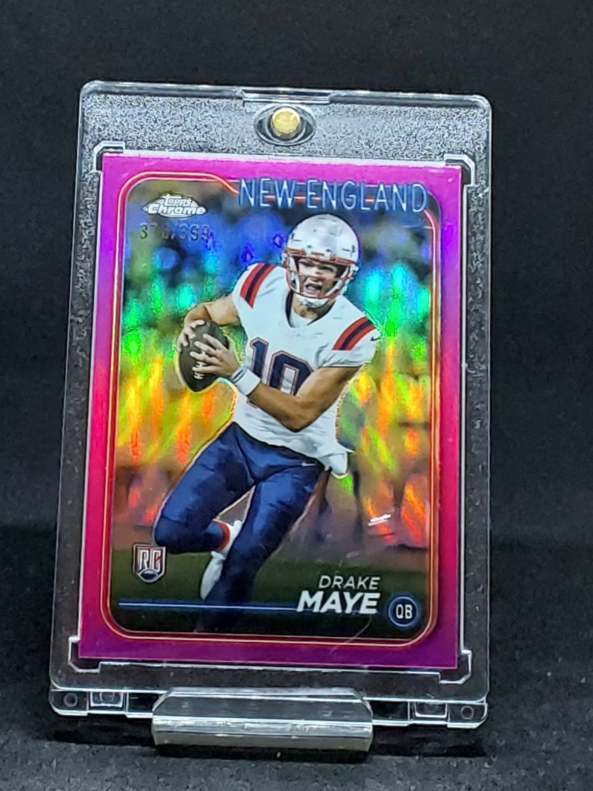 2024 Topps Chrome - Rookies Drake Maye #203 Magenta Refractor /399 (RC)