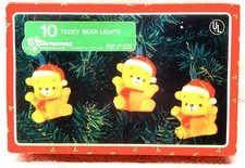 Vintage Christmas 10 Teddy Bear Lights 1987 Christmas Around the World