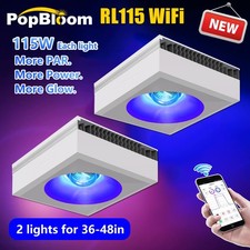 PopBloom 240W Full Spectrum WiFi App Programmable Marine LED Aquarium Lights 48"