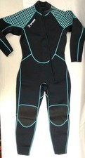 Zifumei Full Women 3mm Neoprene Wetsuit Black/Blue Zip Complete Size XL