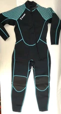 Zifumei Full Women 3mm Neoprene Wetsuit  Black/Blue Zip Complete Size XL