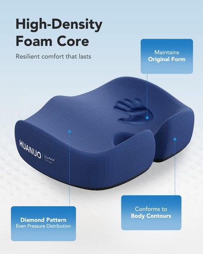 Ergonomic Seat Cushion for Office Chair, Extra Large Car Seat Cushion, Tailbo... - Picture 5 of 7