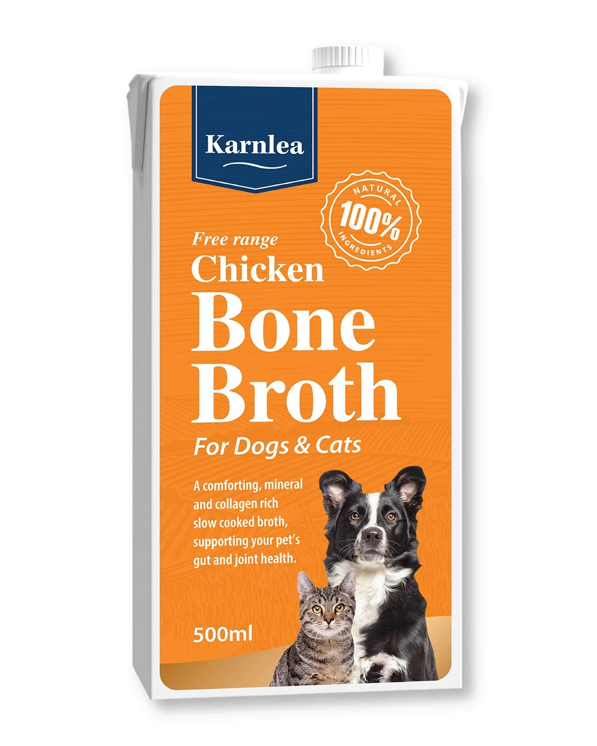 Karnlea Chicken Bone Broth for Dogs & Cats - Free Range | 500 ml (Pack of 1)