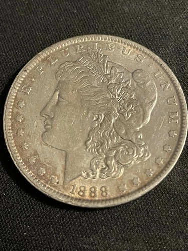 Morgan Silver Dollar 1888 $1 Circulated Coin 0.9 Fineness Uncertified