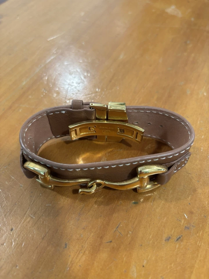 Pulsera Original Cuero "Dimacci", Tono Plata Rosa   Foto 3 de 4