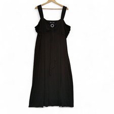 Joanna Hope Dress Size 24 Black Maxi Polyester Blend Womenswear - Preloved