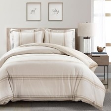 Comforter Farmhouse Stripe Full/Queen Neutral