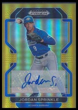 2022 Panini Prizm Draft Picks #PDP131 Jordan Sprinkle Base Autographs Gold #/10