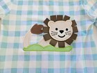 Busy Bees Smocks Boutique Lion Baby Boys Blue Plaid LS Romper Jumpsuit 18 Months — photo 2