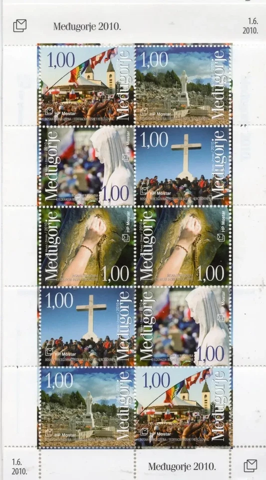 Bosnia y Herzegovina 2010 ☀ Folleto Medjugorje ☀ MNH** Foto 2 de 3