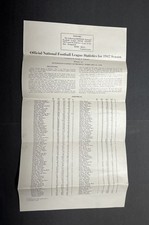 NFL 1947 Statistics Press Release From Bert Bell National Football League 