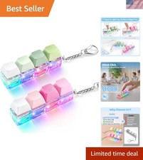 2 Pack Keyboard Fidget Toy Light Up   Clicky  Silent Keyboard Clicker Fidget...