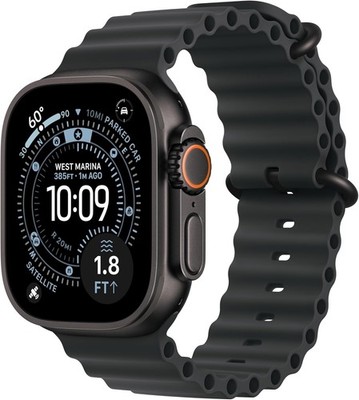 Apple Watch Ultra 3 49mm GPS + Cellular Black Titanium w/ Black Ocean Band, Fair