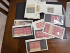 US STAMP COLLECTION IN DEALER CARDS VERY NICE ALL PICTURED US PLATE BLOCKS