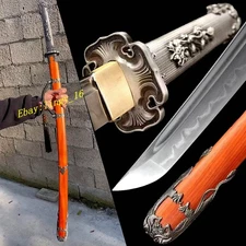 Functional Sword Real Hamon T10 Steel Sharp Dragon TaChi Japanese Samurai Katana