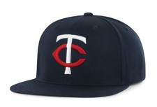 Minnesota Twins Flatbill Snapback Hat Cap MLB Baseball Navy Blue Maybe Black NEW