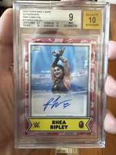 2025 Topps WWE x BAPE Rhea Ripley Pink Camo Autograph Auto /25 BGS 9 Auto 10
