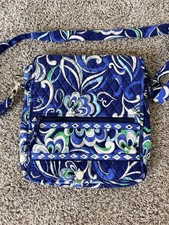 Vera Bradley Mediterranean Blue Messenger Crossbody Bag Purse Retired Pattern