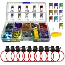 12v Mini Fuse Holder 120 Pcs Multisize Blade Fuses 2a 3a 5a 7.5a 10a 15a 20a 25