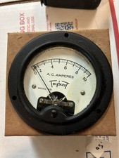 Vintage Triplett Model 331-S 0-10 AC Volt Meter Dial Gauge in original box read