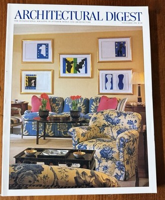 Architectural Digest November 1996 Grandmillennial Style Cover Home Decor