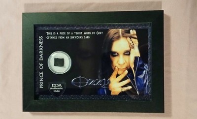 OZZY Osbourne Worn Shirt Piece Relic Memorabilia Collectible Rare w/COA