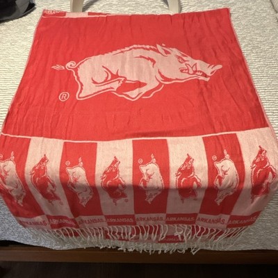 Sandol Arkansas Razorbacks NCAA Fan Scarf Red White Patterned Team Colors