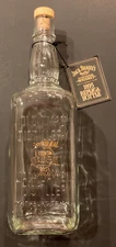 Jack Daniels Duty Free/UK edition one liter 1895 Replica Bottle, with cork/Tag