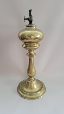 Antique French 19th Century Brass Whale Oil LampL'Empereur & Bernard 10 3/4''