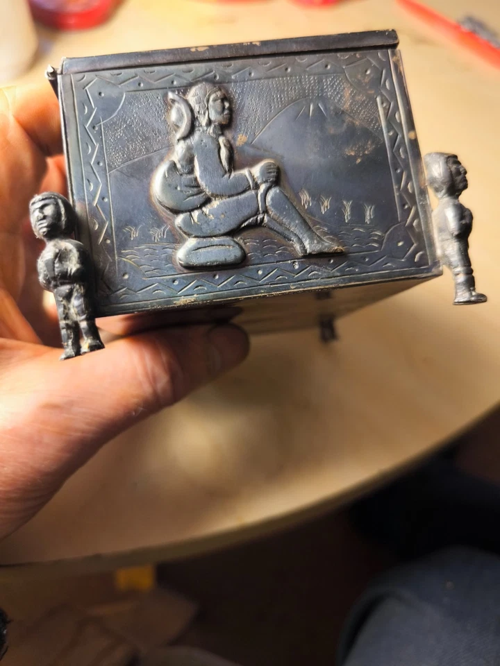 антикварная серебряная шкатулка - Изображение 2 из 4