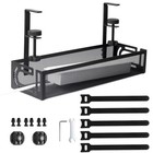 Plateau à câbles sous bureau maille métallique réglable pour espace de trava